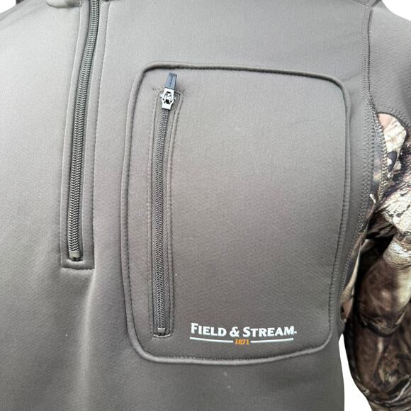 Field & Stream Men’s M Camouflage 1/4-Zip Mock Neck Pullover Jacket - Picture 2 of 10
